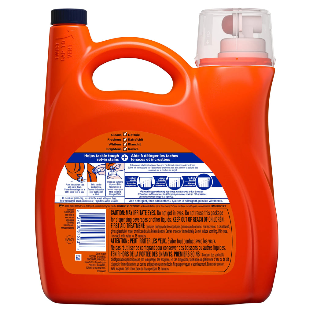100 Loads Liquid Laundry Detergent, 154 fl oz D13152
