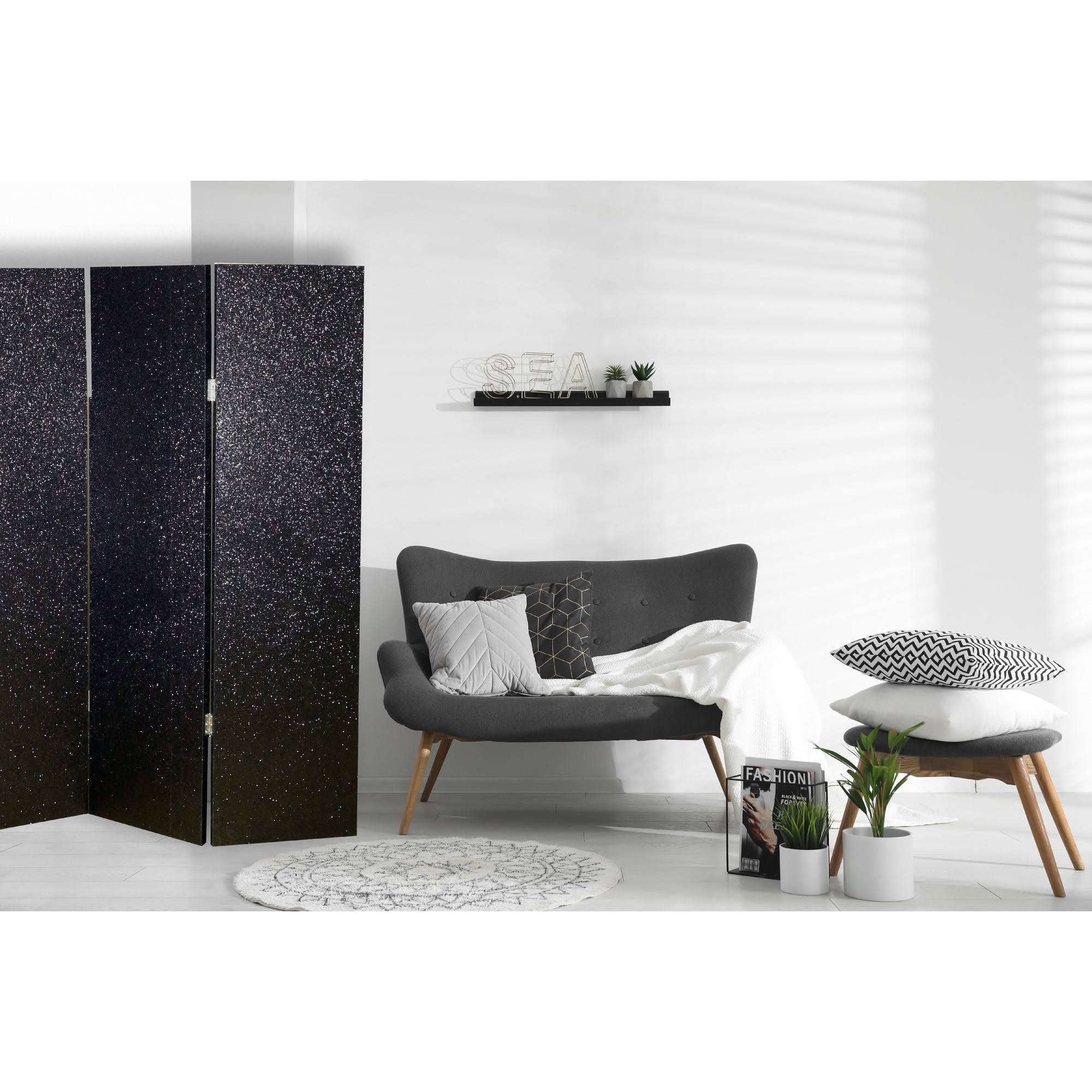 Pink 3-Panel Folding Room Divider D657
