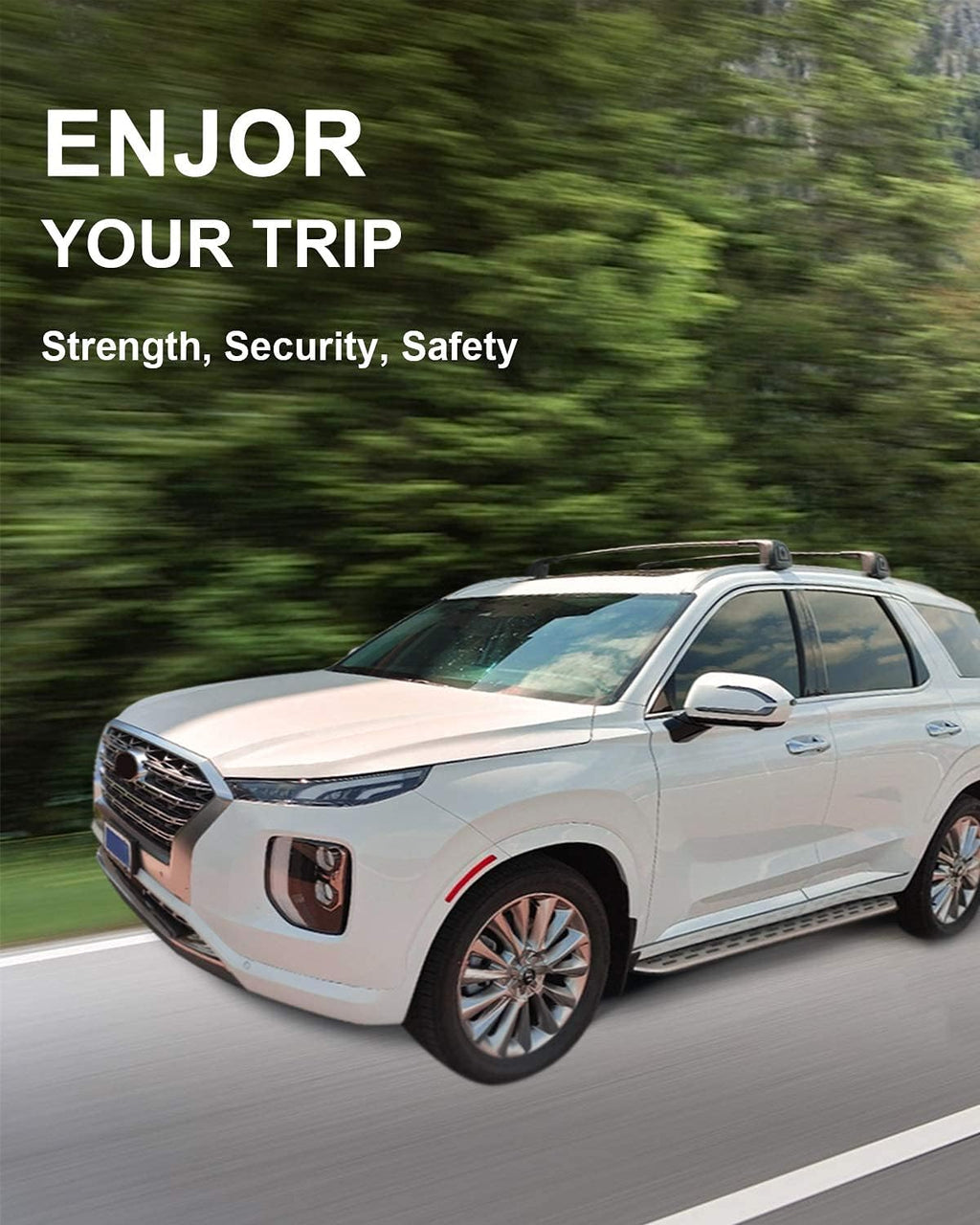 Lockable Roof Rack Cross Bars for Hyundai Palisade 2019-2022 I934522