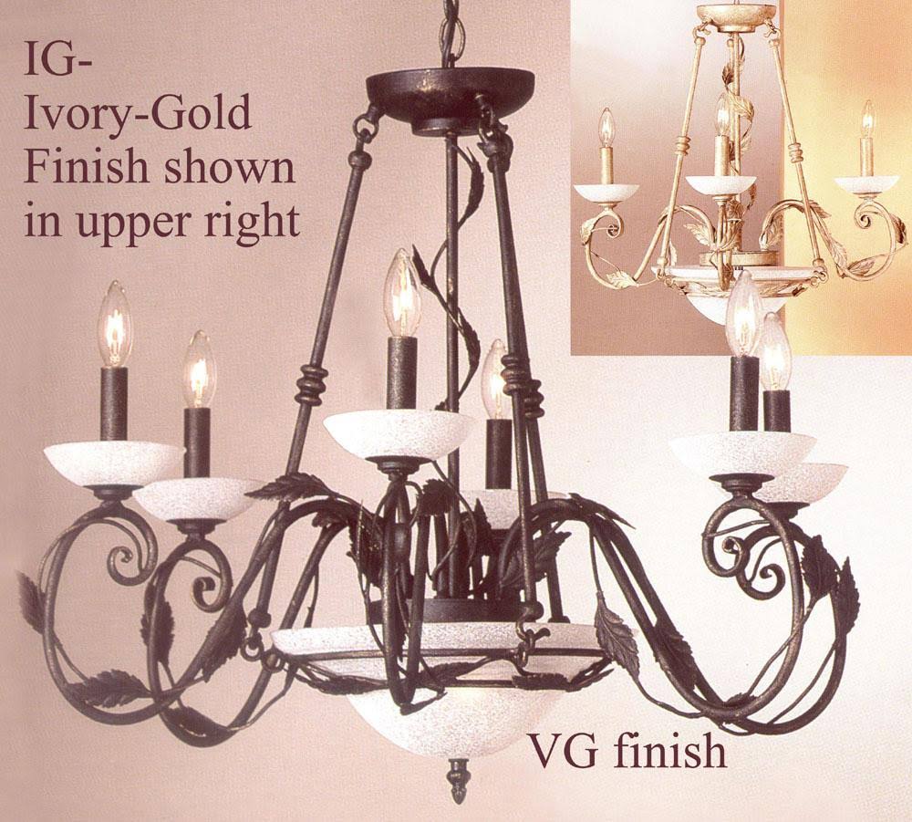 Ivory-Gold Chandelier B847734