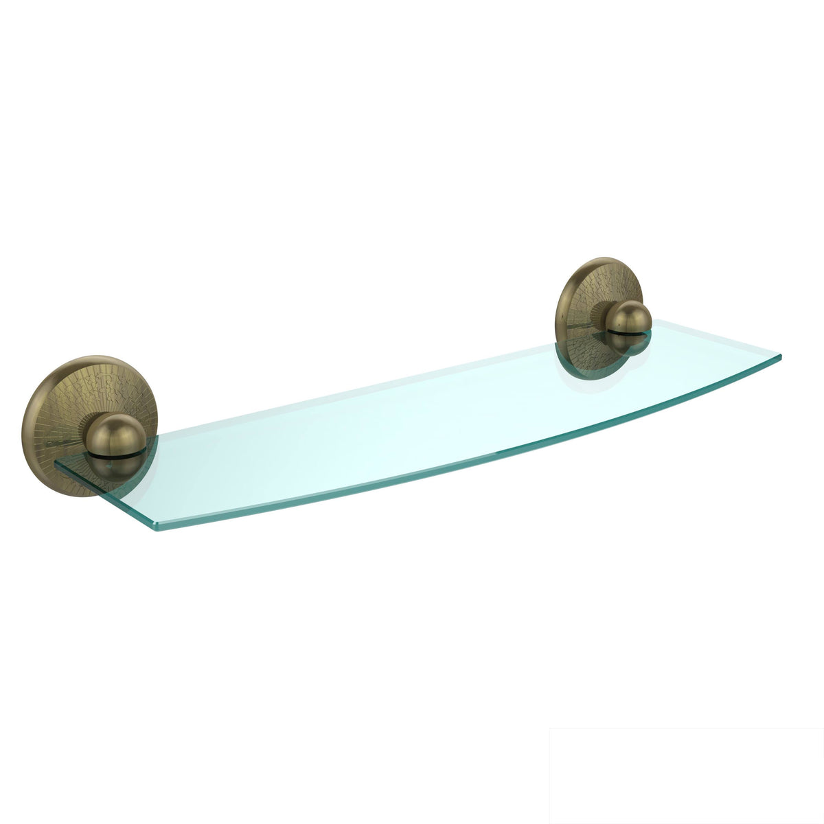 Antique Pewter 18 inch Glass Shelf O710627