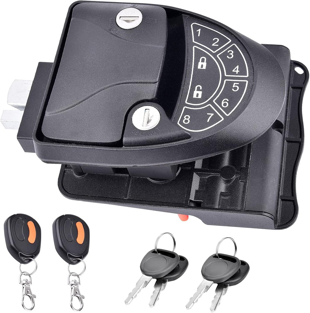 RV Keyless Entry Door Lock with Key Fobs and Backlit Keypad Q386