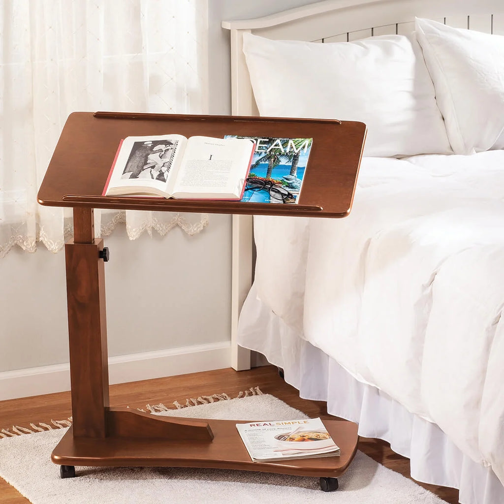 Oak C Shaped Side Accent Table B83587