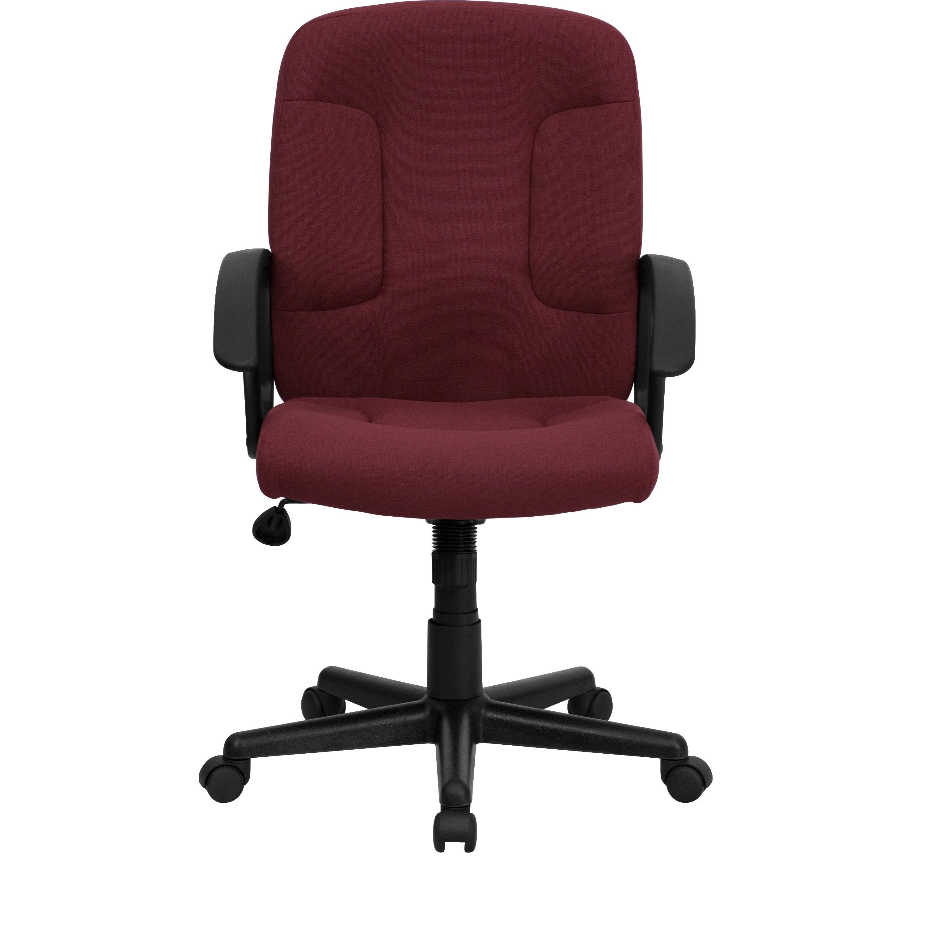 Navy Fabric Executive Swivel Office Chair with Nylon Arms S379