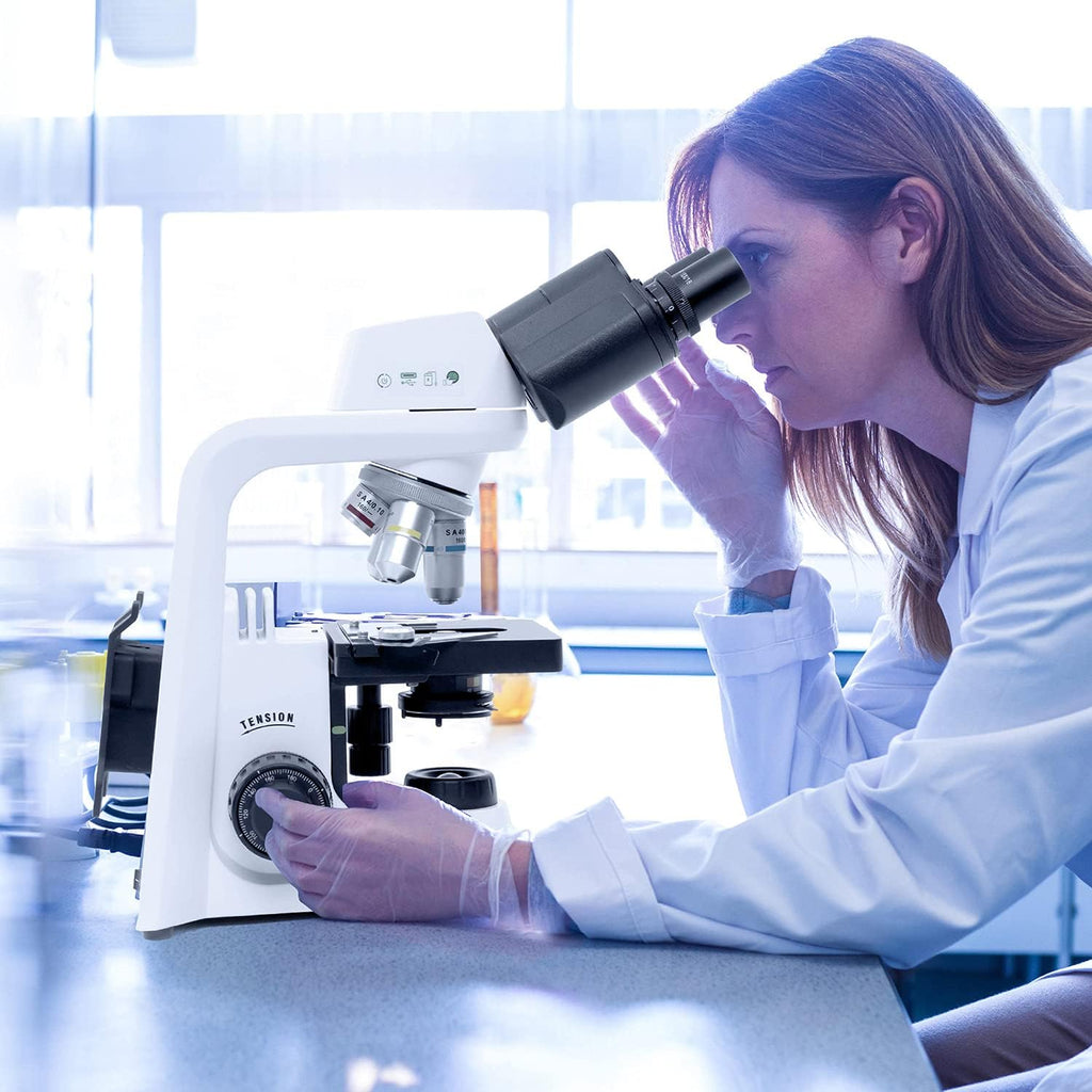 Professional Lab Compound Microscope, 40X-2500X Magnification, Binocular Head Q63299