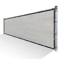 Grey Privacy Fence Screen HDPE Mesh Windscreen with Reinforced Grommets O544