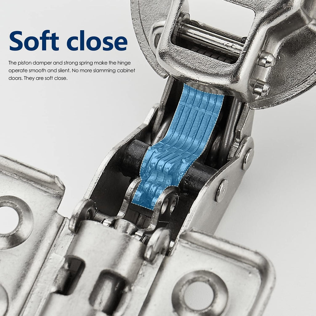 60 Pack 30 Pairs Soft Close Full Overlay Cabinet Door Hinges M29836