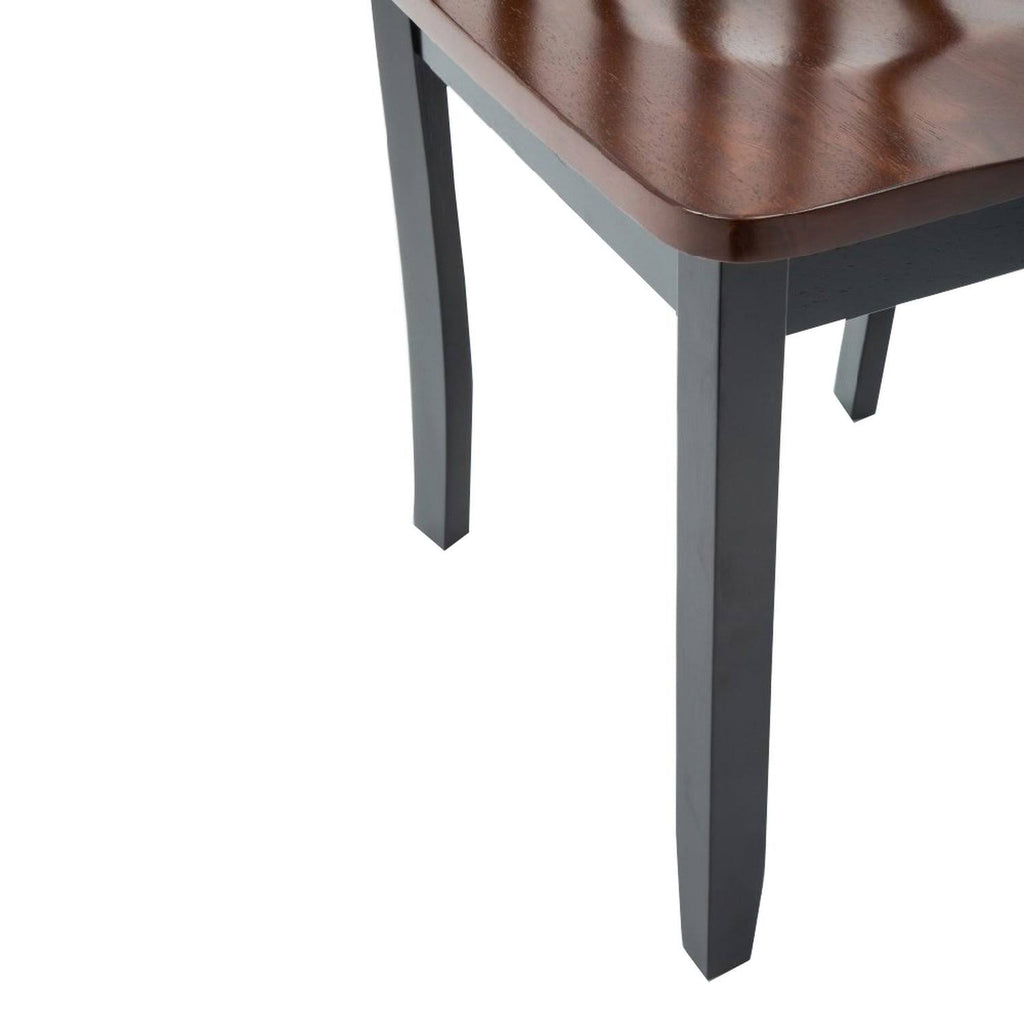 Brown and Black Wooden Dining Chair Set of 2 W72410