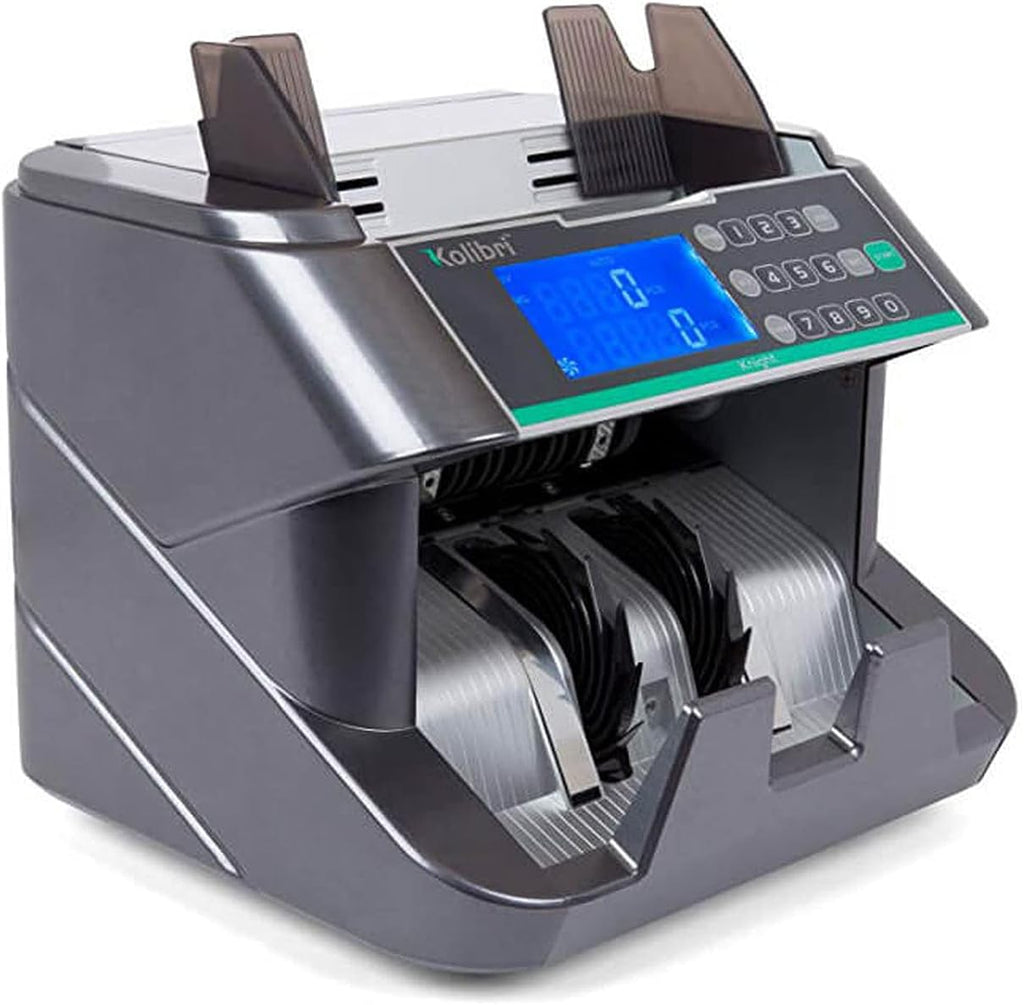 Money Bill Counting Machine with UV, MG, IR, HF, DB Counterfeit Detection, Top Loading Cash Counter, Speed 1,250 Notes/Min N913461