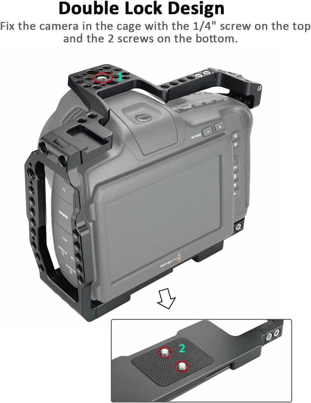 Camera Full Cage with NATO Rail and Top Handle O4857