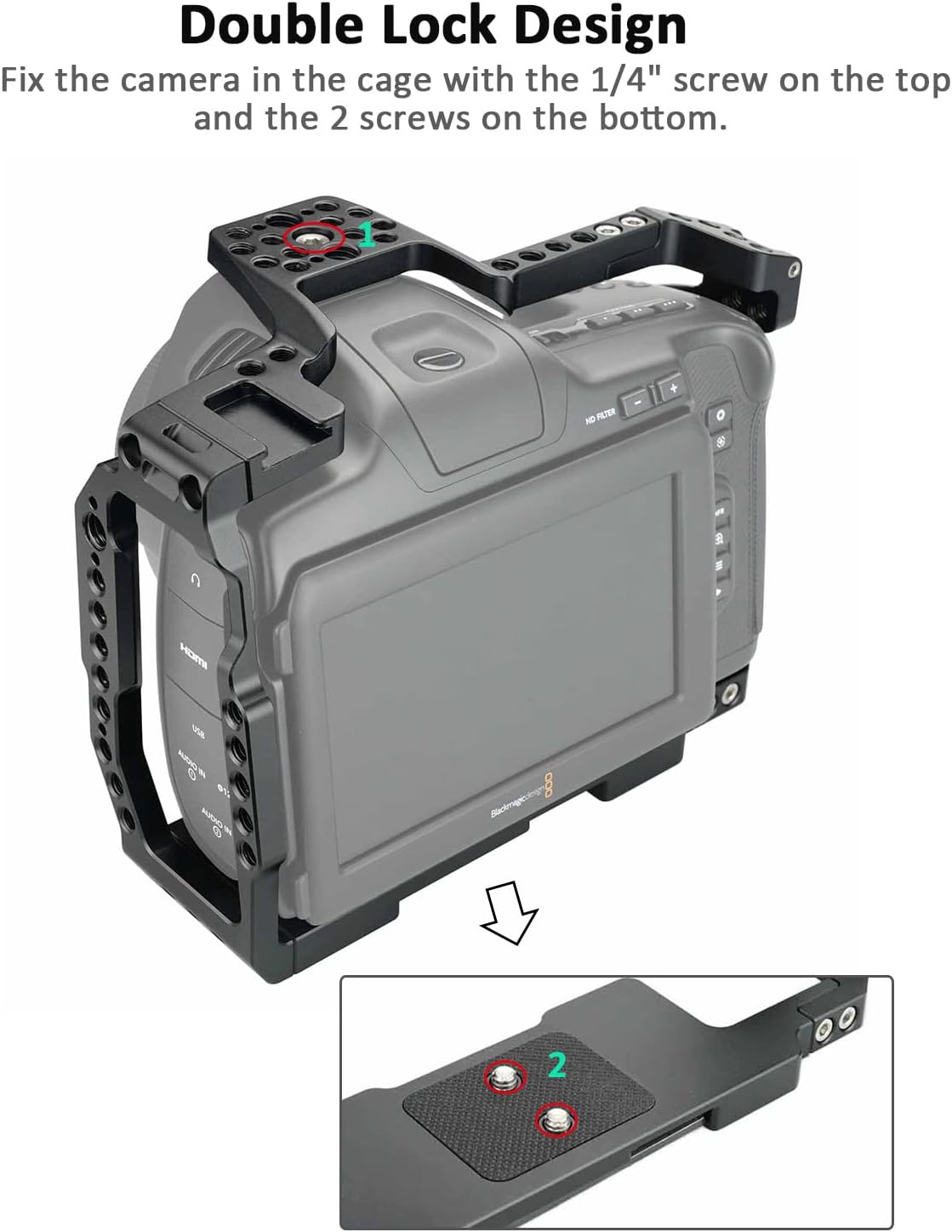 Camera Full Cage with NATO Rail and Top Handle O4857