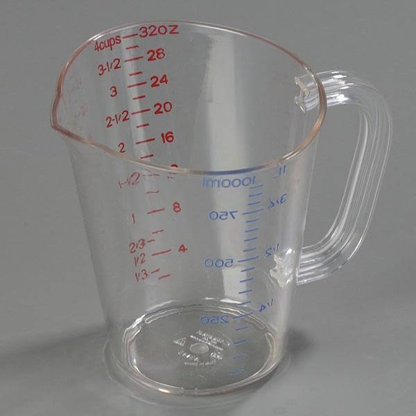 Clear Commercial Measuring Cup 1 qt Q137560