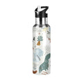 Green Stainless Steel Insulated Water Bottle with Straw Lid C49432
