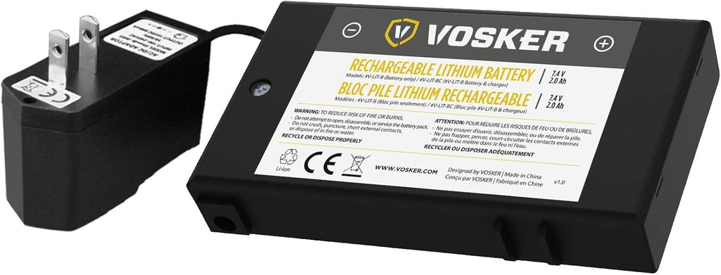 Rechargeable Lithium Ion Battery Pack and Charger for Security Cameras, 2000 mAh C970422