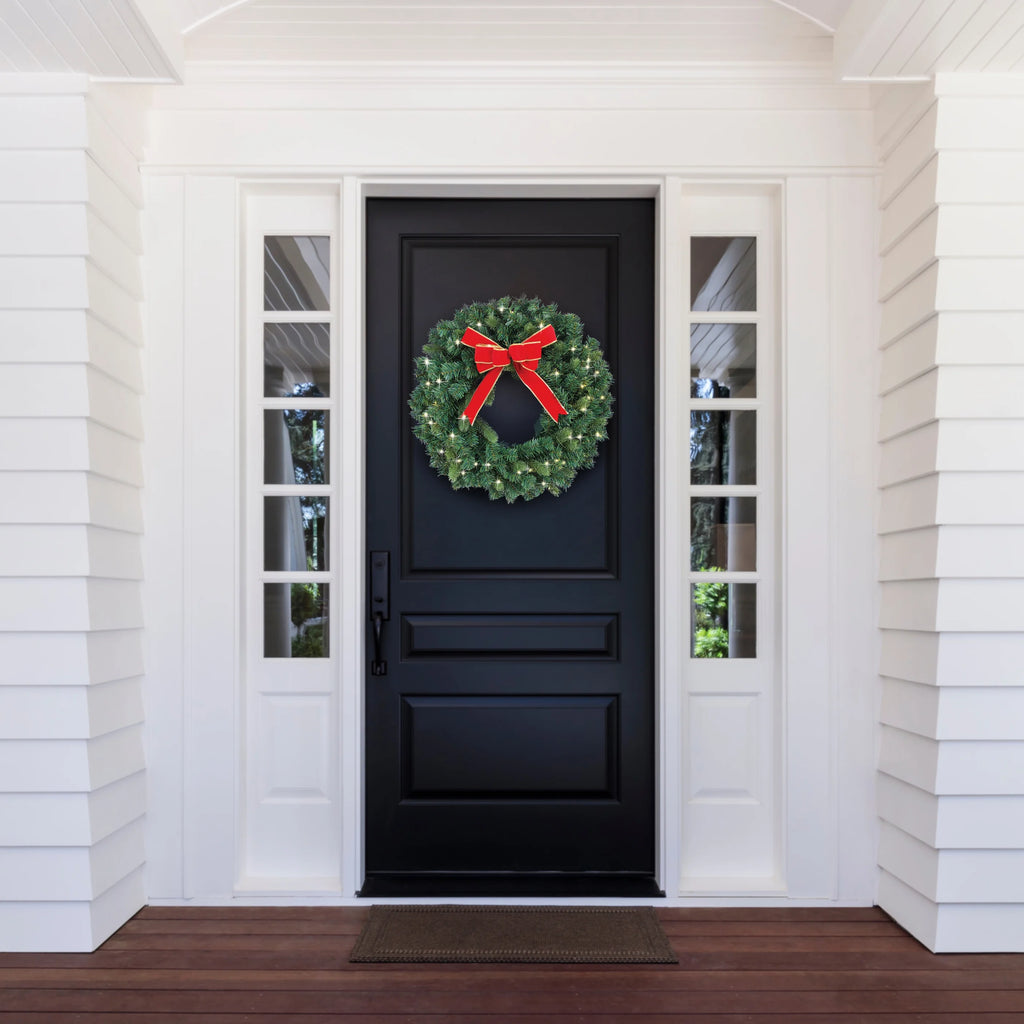 24” Pre-lit Christmas Wreath E6424