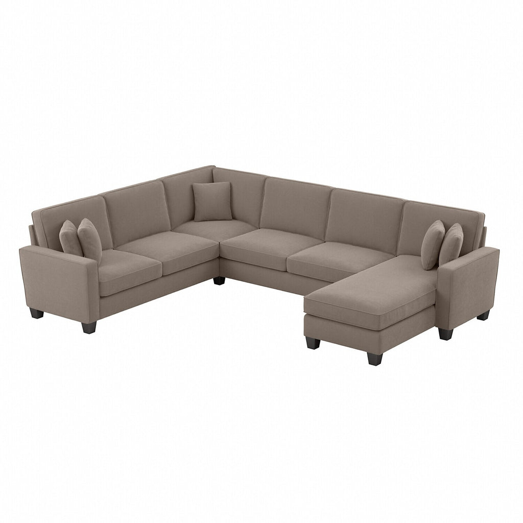 U Shaped Sectional Couch With Reversible Chaise Lounge T12956