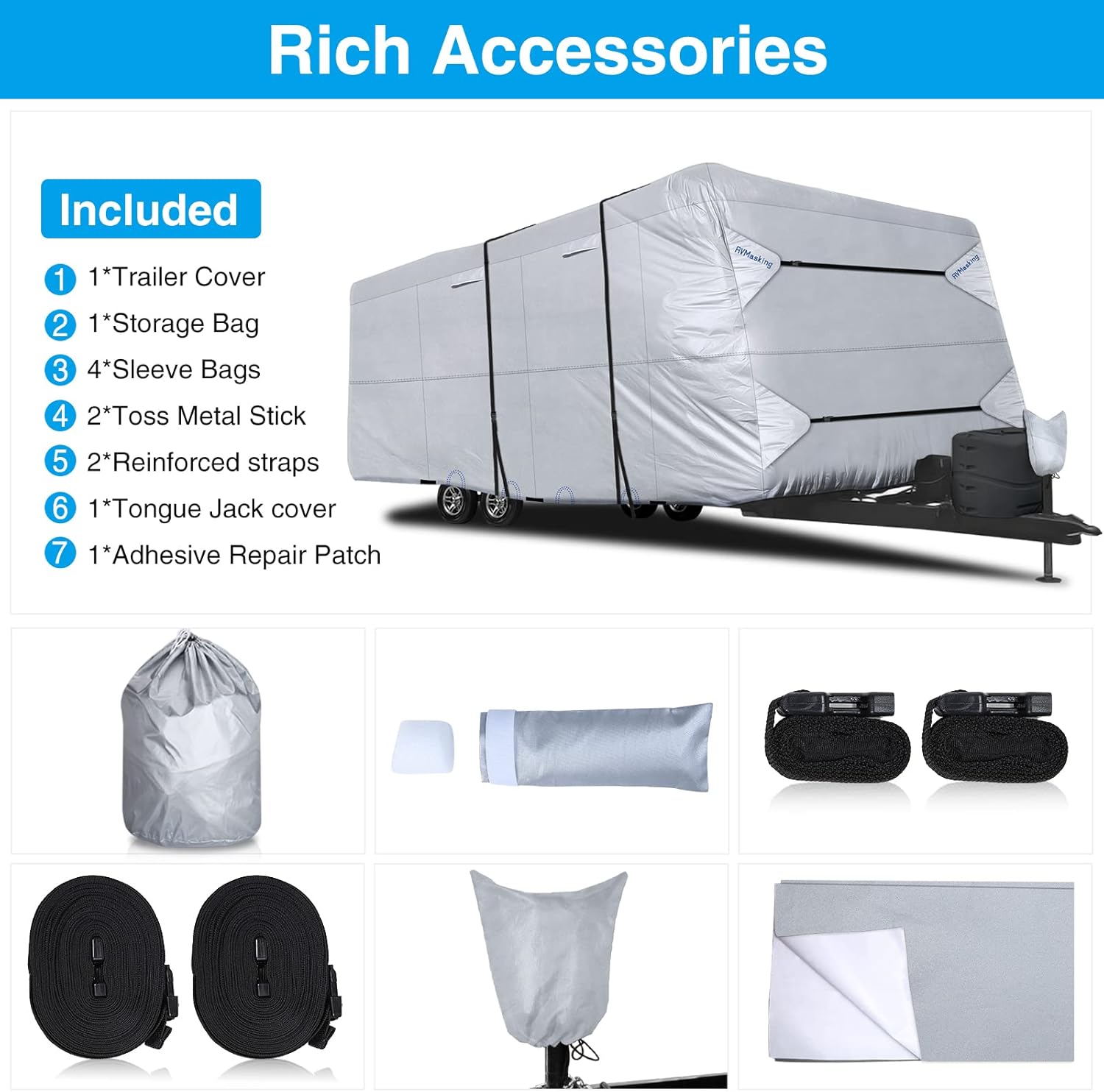 150D Waterproof Rip-Stop Camper Cover K3706