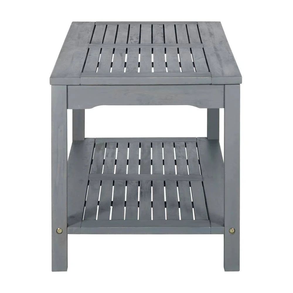 Grey Wash Acacia Wood Outdoor Coffee Table A1130