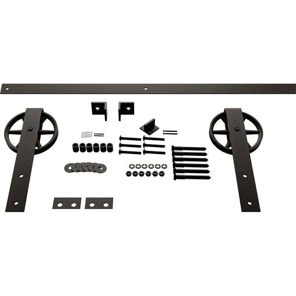 Arch Bronze Barn Door Hardware Set with 84 Track for 1 3/8 inch Doors W805
