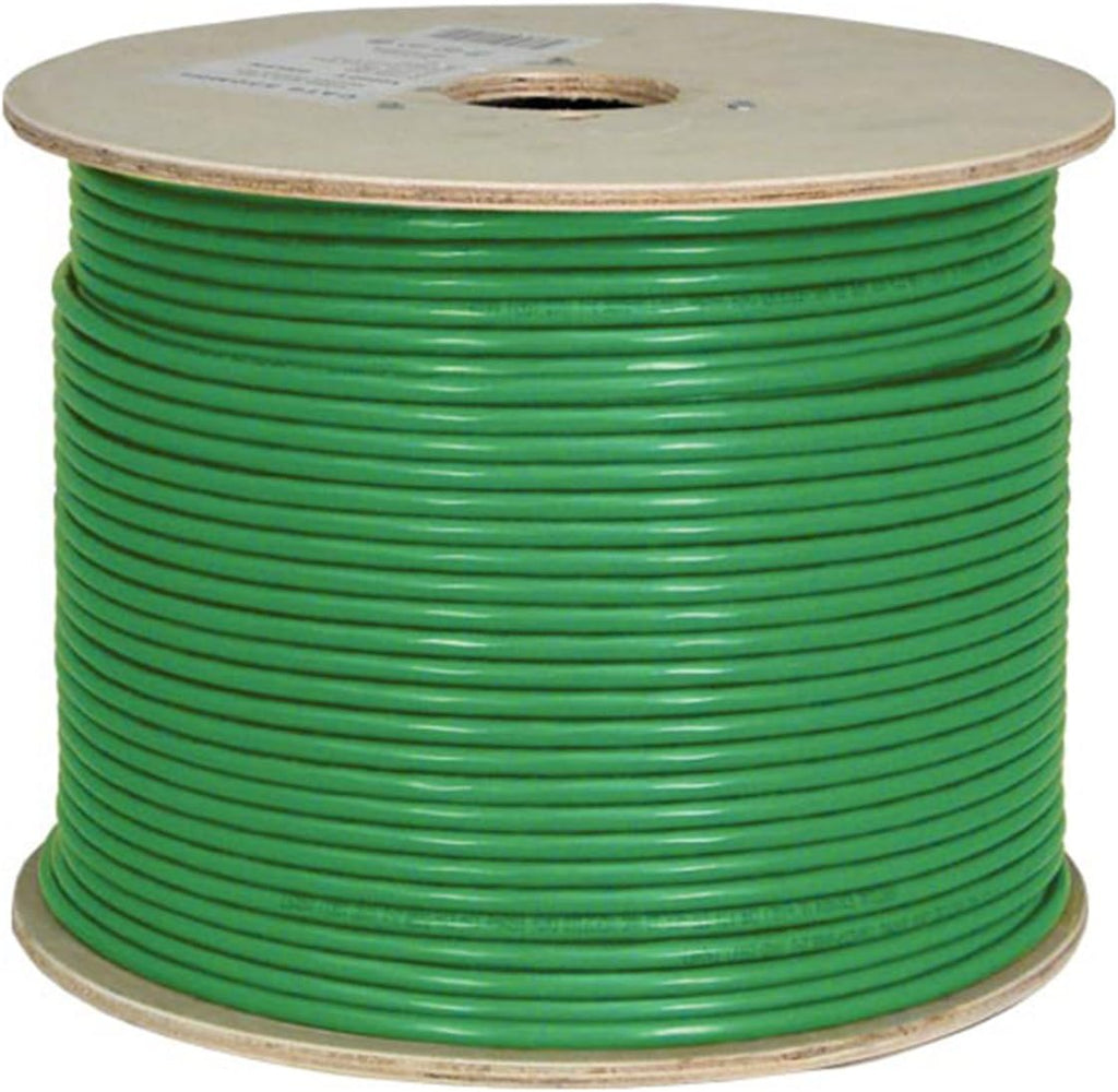 Bulk Shielded Cat6A Ethernet Cable, 23AWG, Solid Bare Copper, PVC, 1000ft, White M416