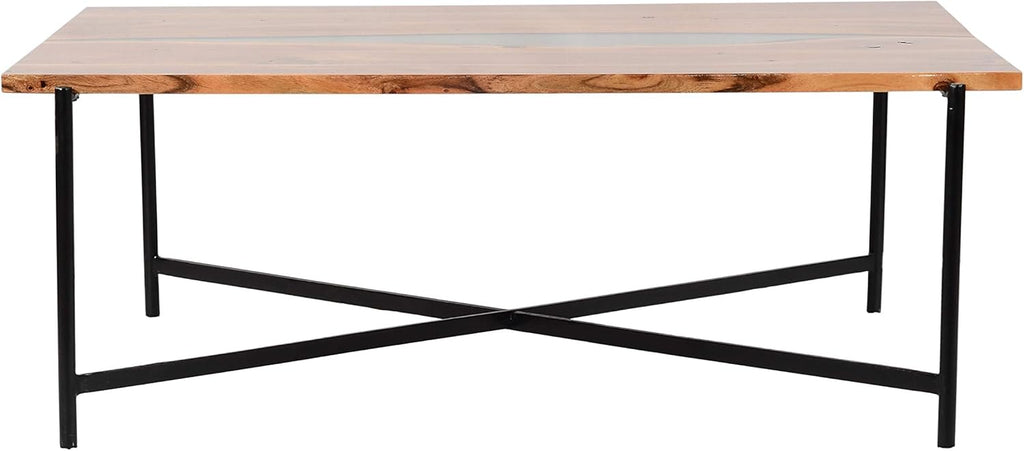 48 Acacia Wood and Acrylic Coffee Table F7227