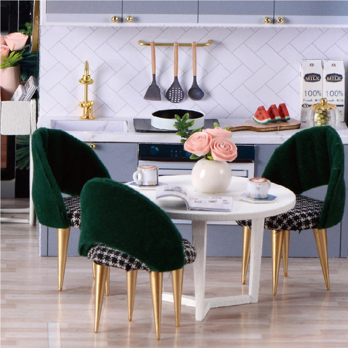 Dollhouse Building Toys with Furniture Accessories Y711553