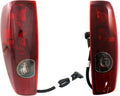 Tail Light Set of 2 Clear Red Lens Halogen M674