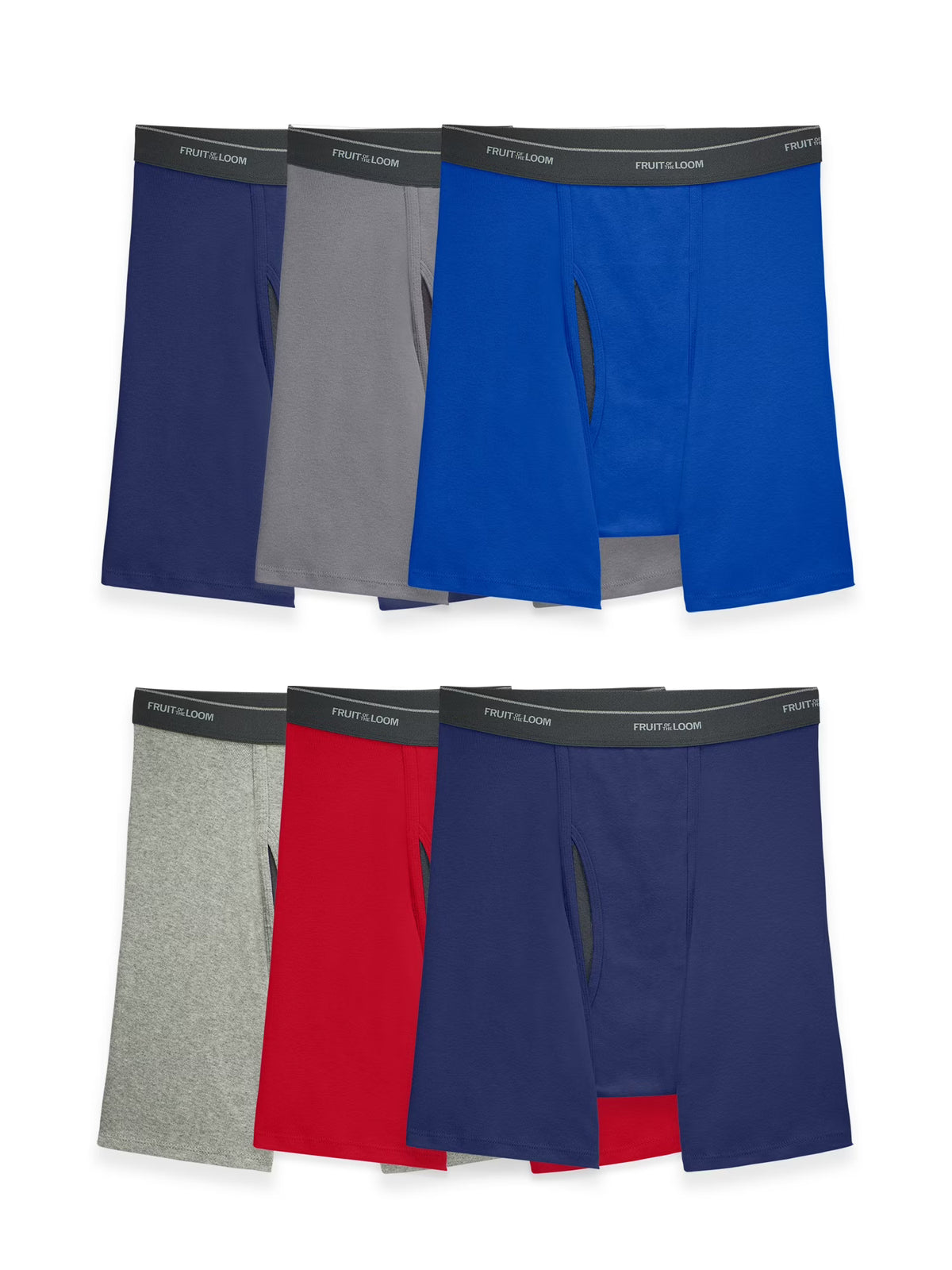 6 Pack Men's CoolZone Boxer Briefs O9174