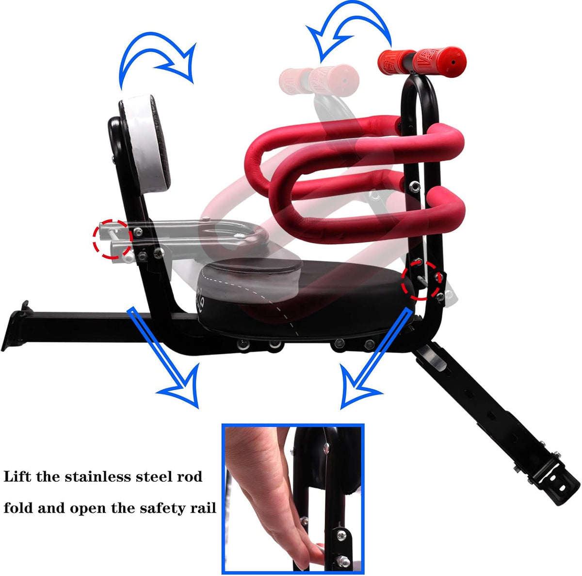 Foldable Front Mounted Children Bike Seats B24755