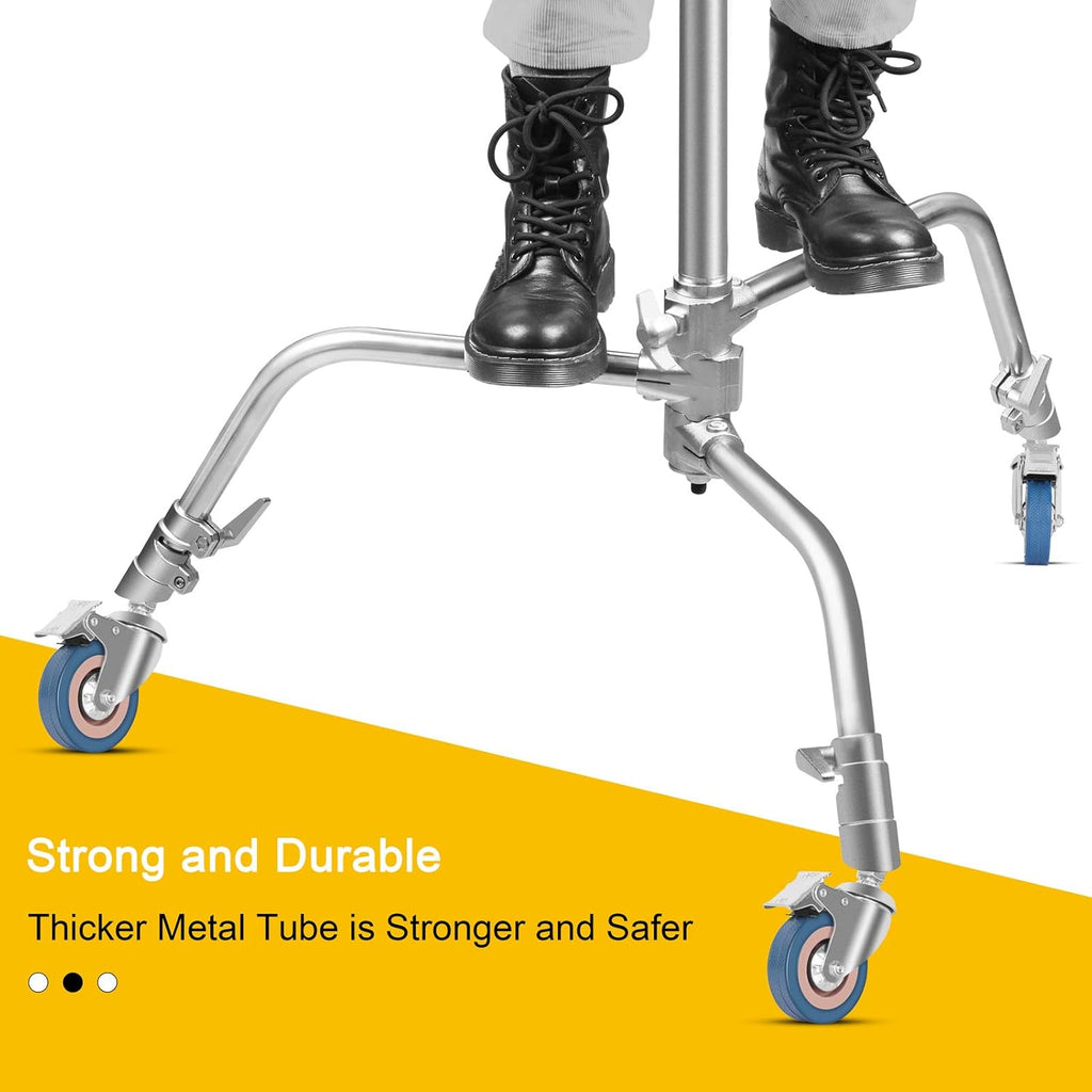 Swivel Caster Wheels Set with Brake for C Stand Q763