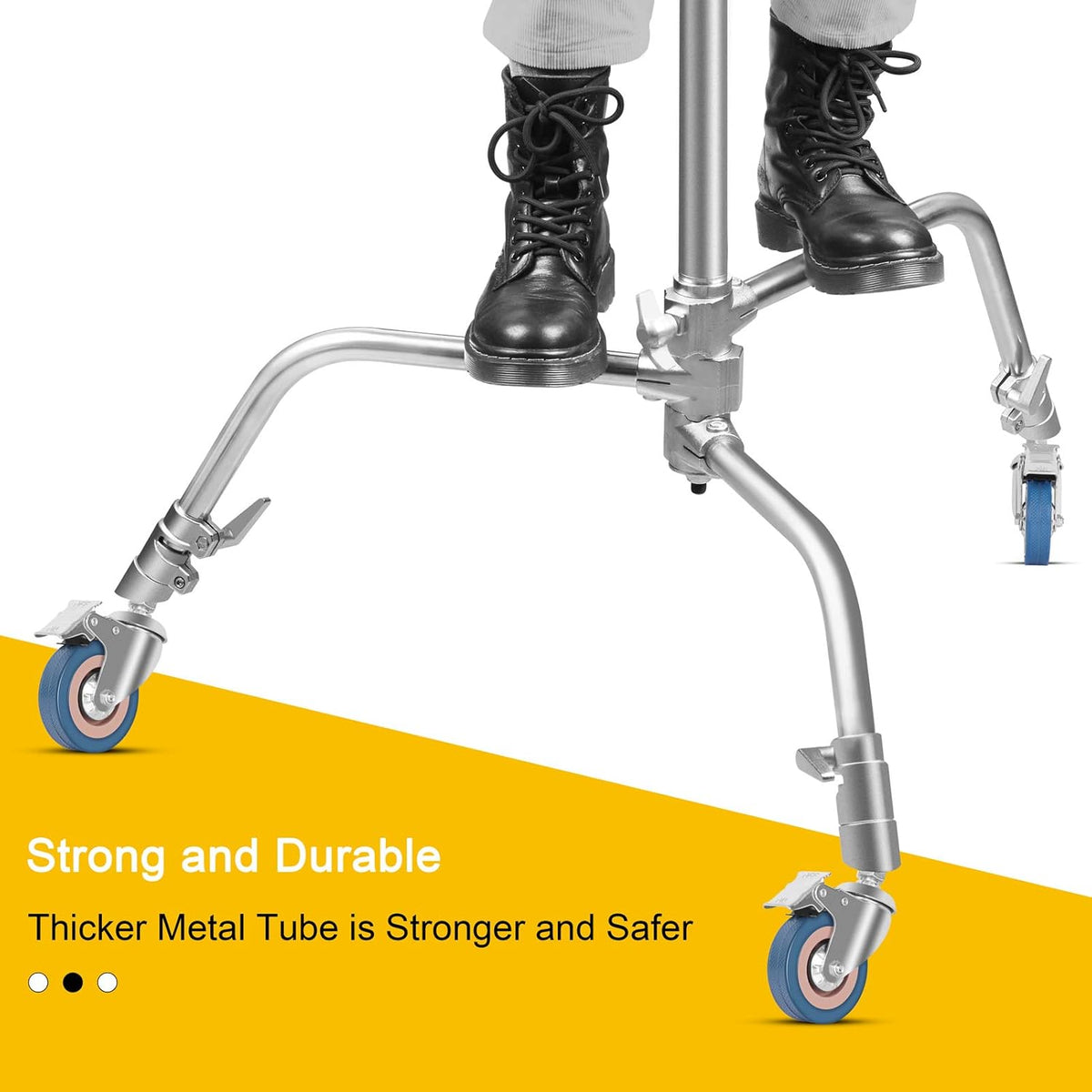 Swivel Caster Wheels Set with Brake for C Stand Q763