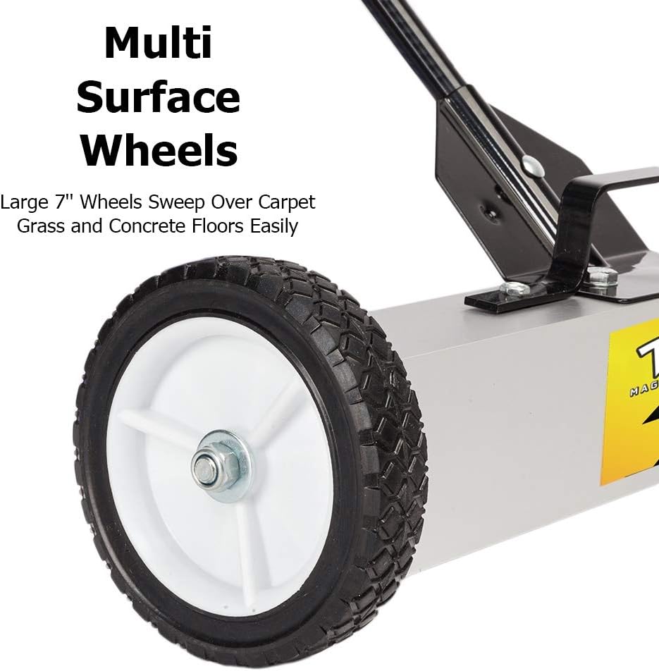 36-Inch Rolling Magnetic Pick-Up Sweeper with Quick Release Latch & Adjustable Long Handle, Pack of 2 U5982