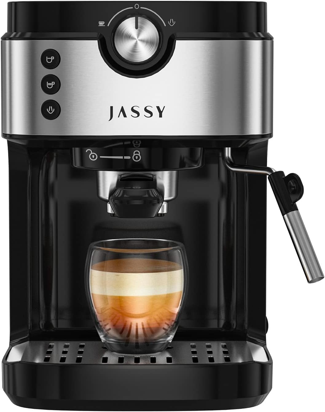 20 Bar Espresso Machine with Milk Frother (Black) Q191092