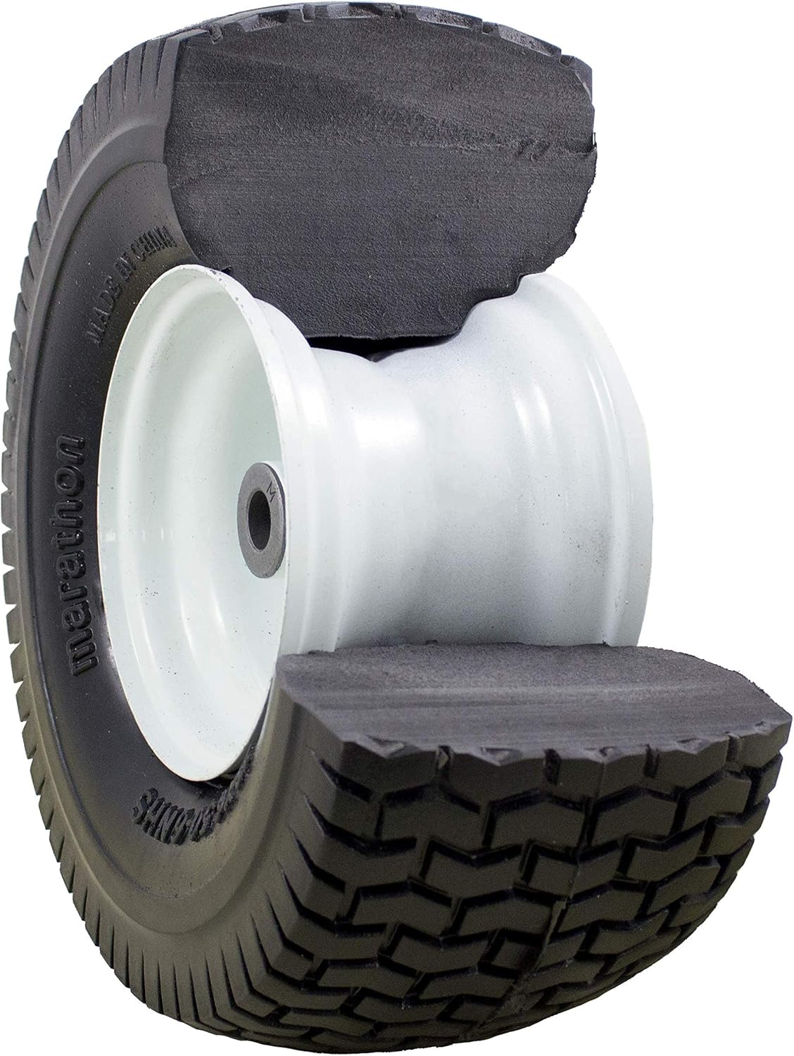 15x6.50-6" Flat Free Lawnmower Tire on Wheel, Pack of 2 P839254