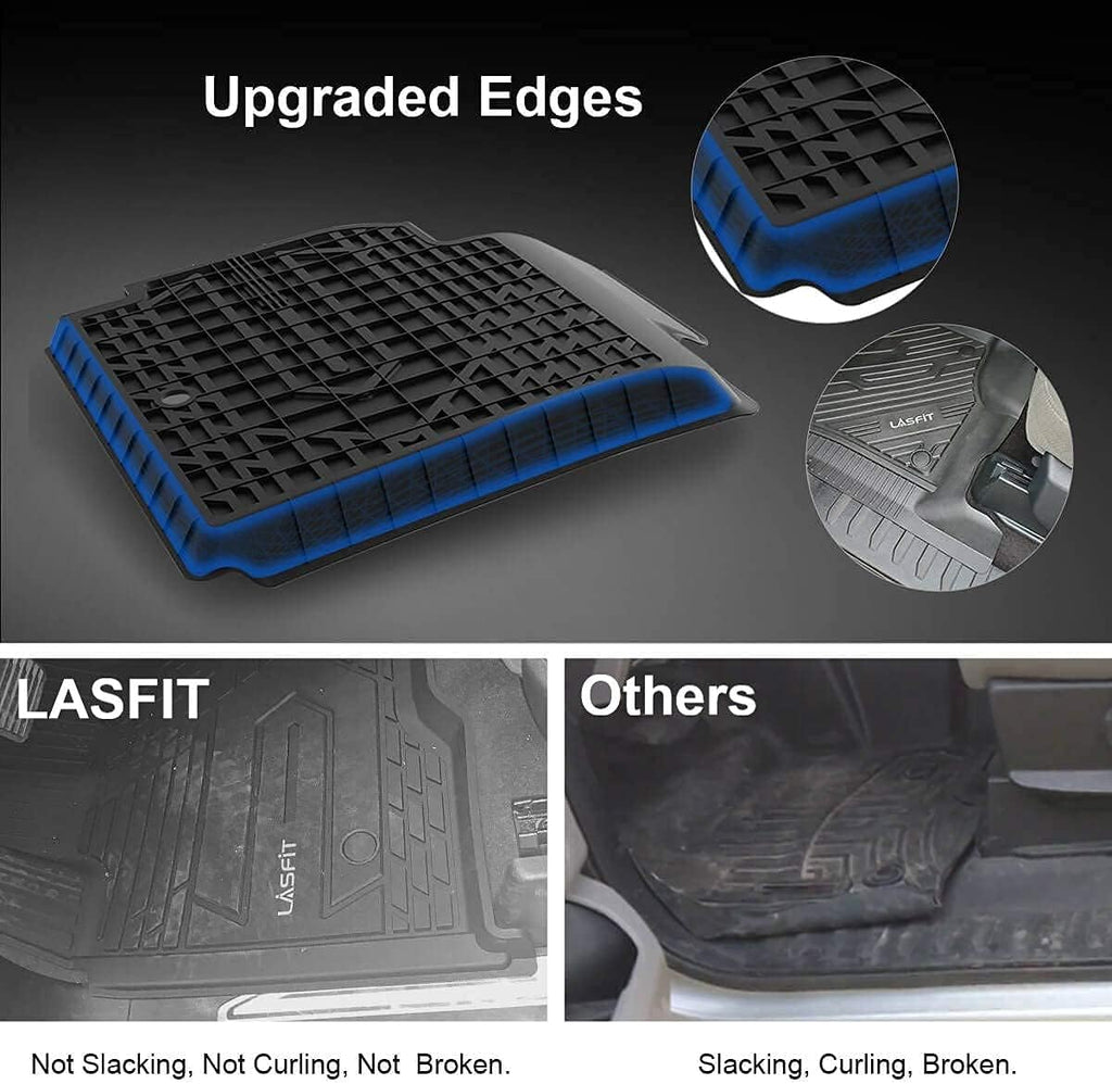 Black TPE Floor Liners for Toyota Tundra CrewMax Cab W1332