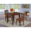 Mahogany Solid Wood Drop Leaf Dining Set 3 Pieces W678