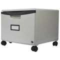 Black 1-Drawer Mobile Lateral Filing Cabinet W155008
