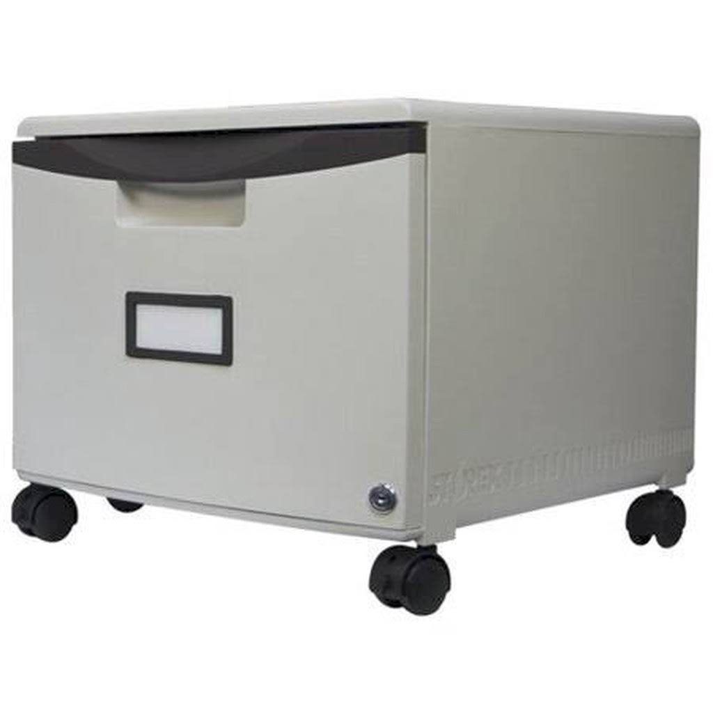 Black 1-Drawer Mobile Lateral Filing Cabinet W155008