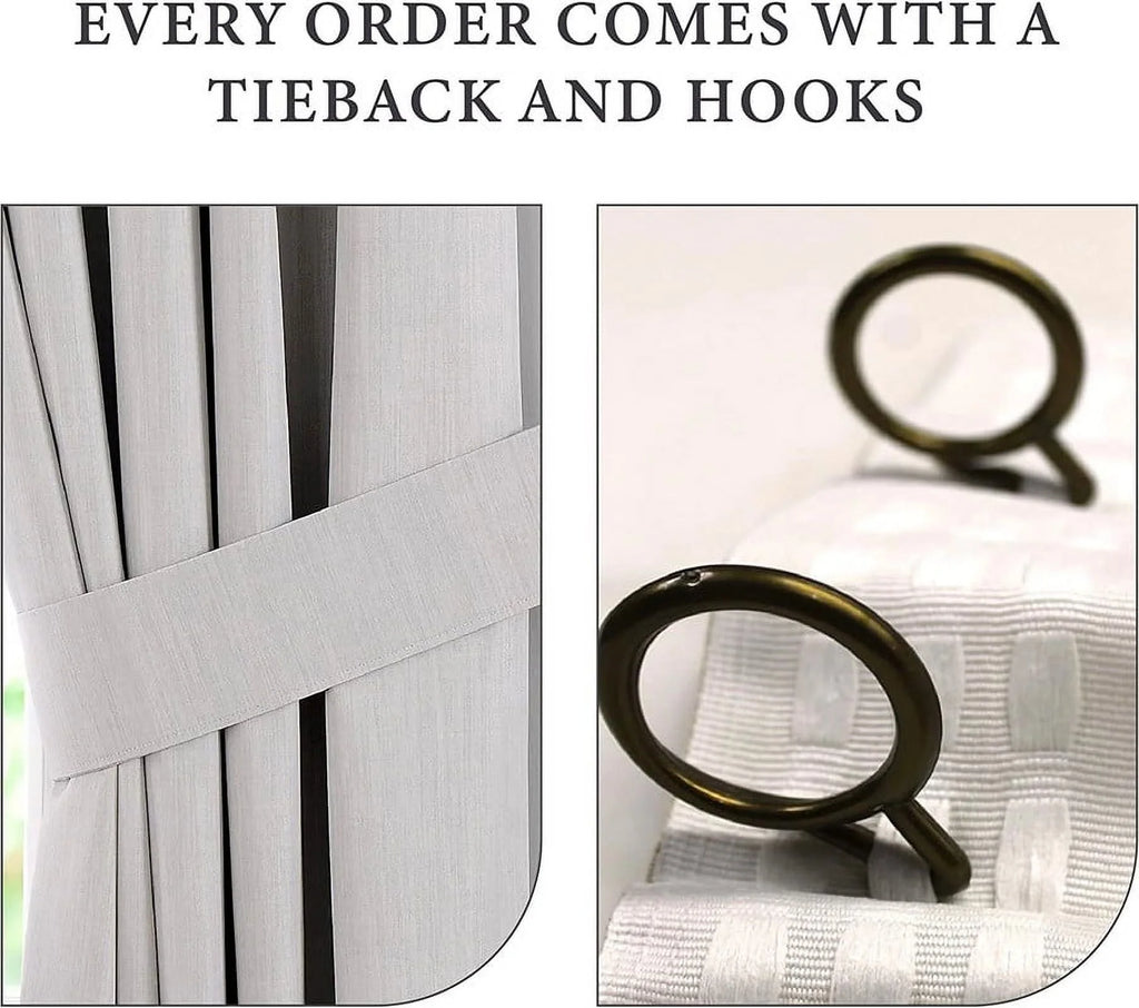 White 42x95 Blackout Curtain Panel S649