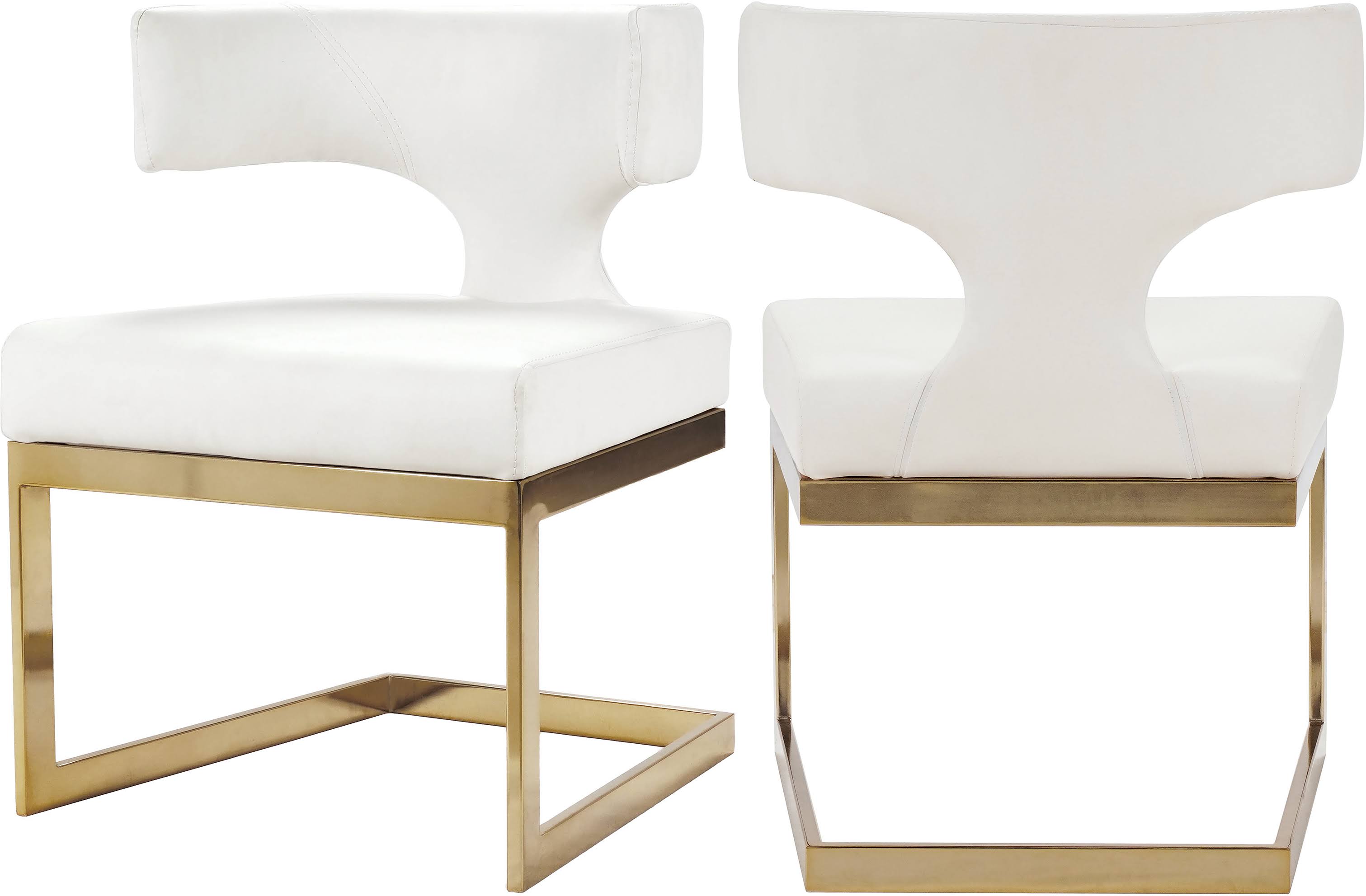 White Faux Leather Dining Chair N218