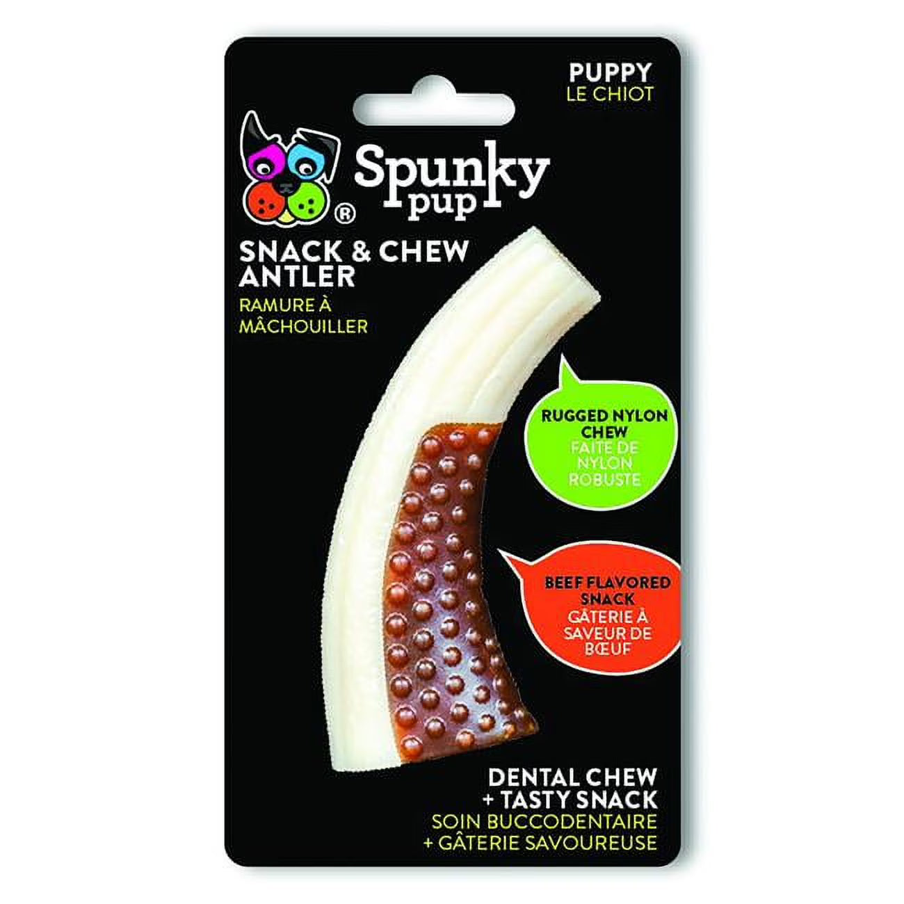 Snack & Chew Antler Dog Toys, Brown & White, Small, Pack of 3 M913869