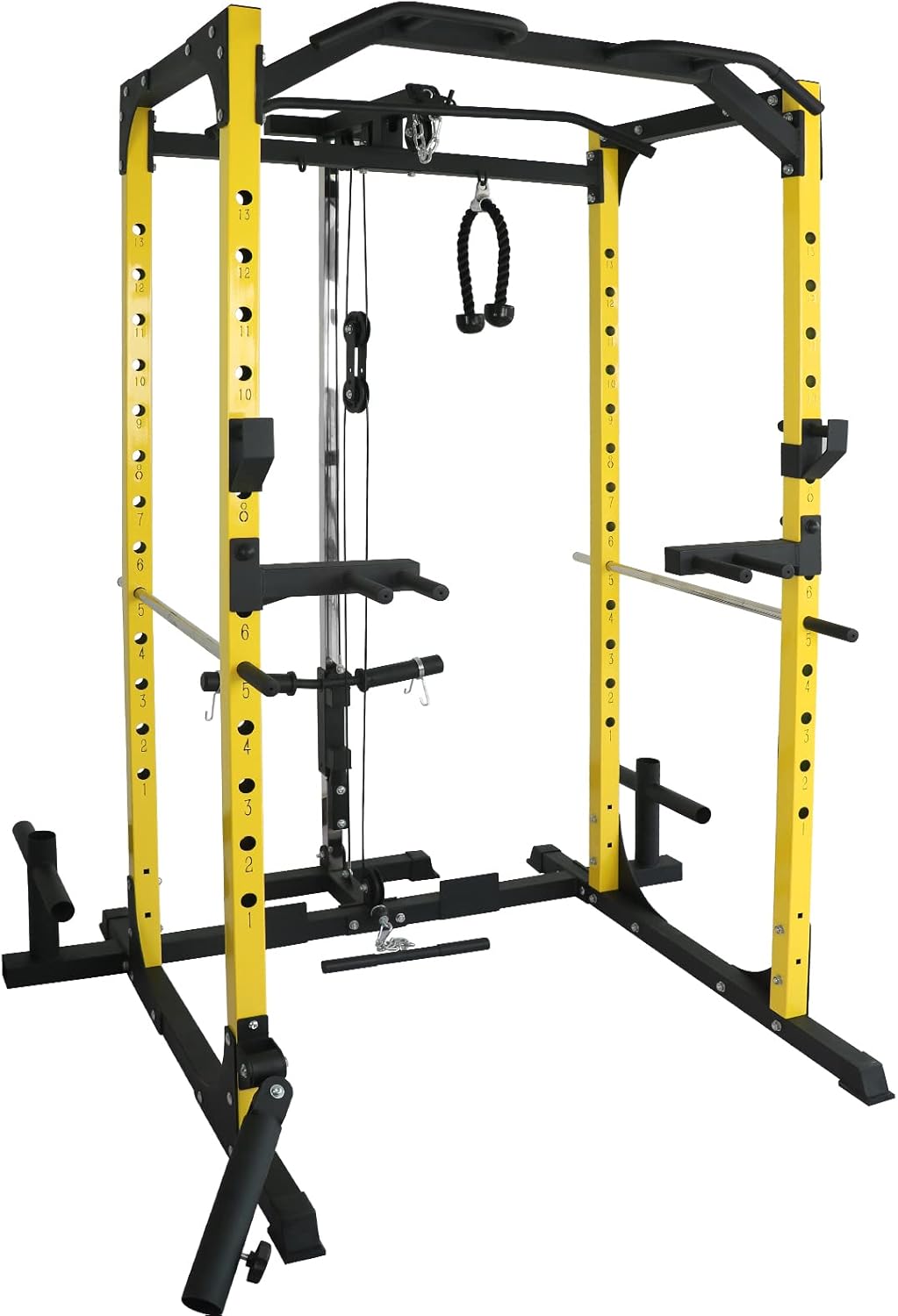 Power Cage with LAT Pulldown System, 1000LBS Capacity Power Rack B168