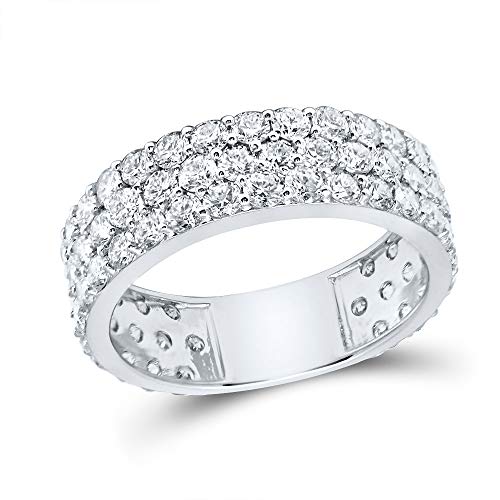 14kt White Gold Diamond Pave Band Ring Size 7 Z579549