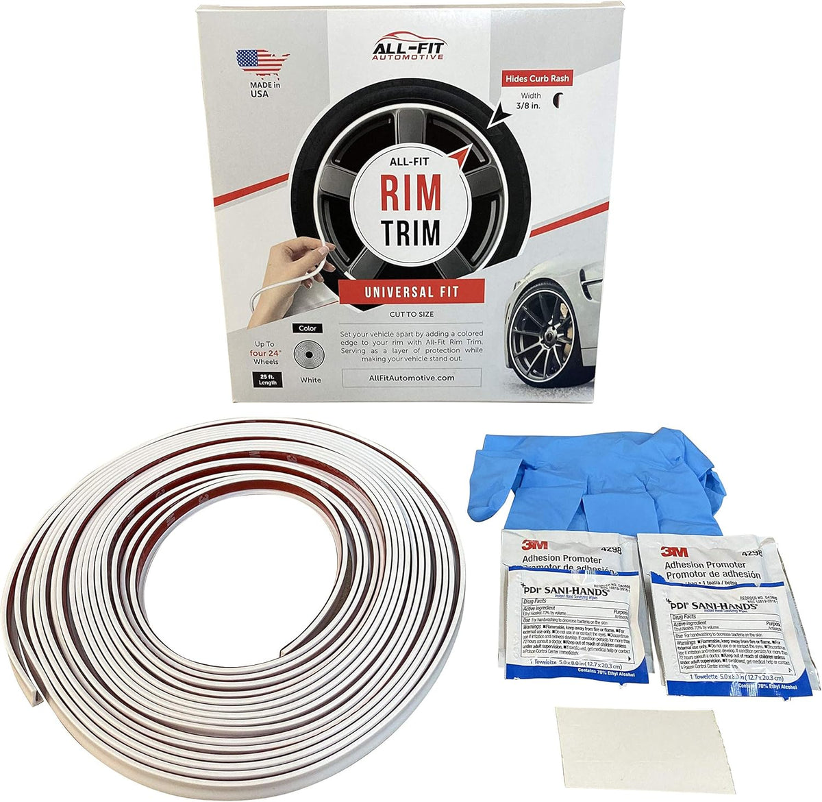 Black Universal Fit Wheel Protection Strips Pack of 2 O625