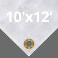 10 oz White Canvas Tarps 10' x 12' E8054