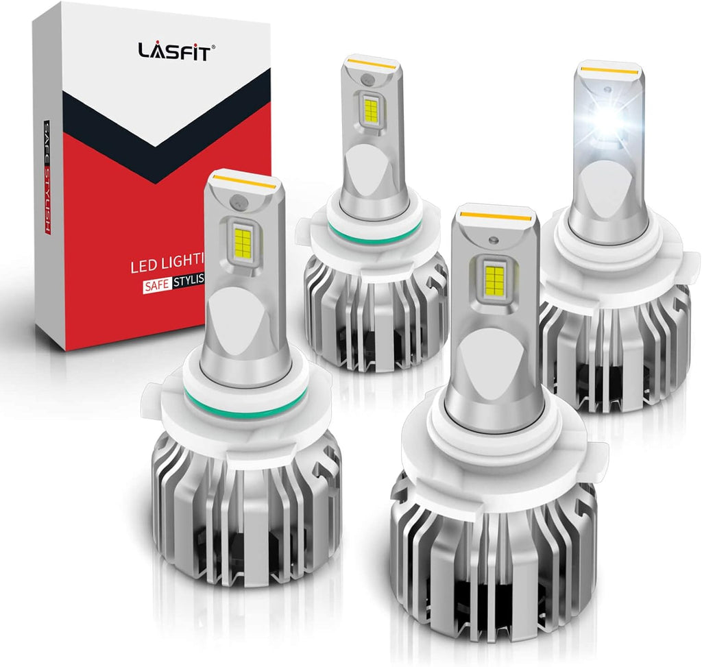 9005 9006 LED Bulbs Combo 10000 Lumens HB3 HB4 6000K Cool White Pack of 4 I68354