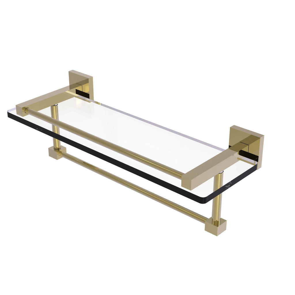 16-Inch Gallery Glass Shelf with Towel Bar A6976