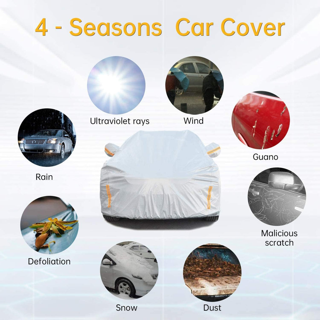 6 Layers Waterproof Cotton SUV Car Cover with Zipper D63610