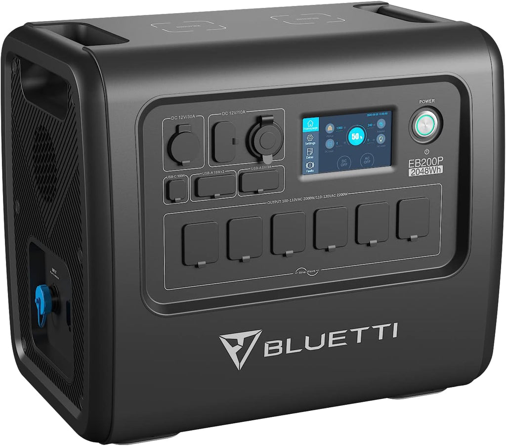2200W 2048Wh Portable Power Station with 6 AC Outlets Lithium Battery B1214