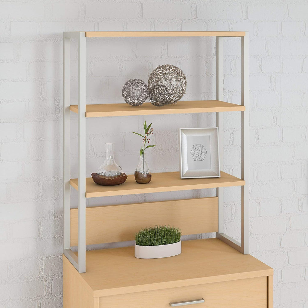 Natural Maple Bookcase Hutch F1145